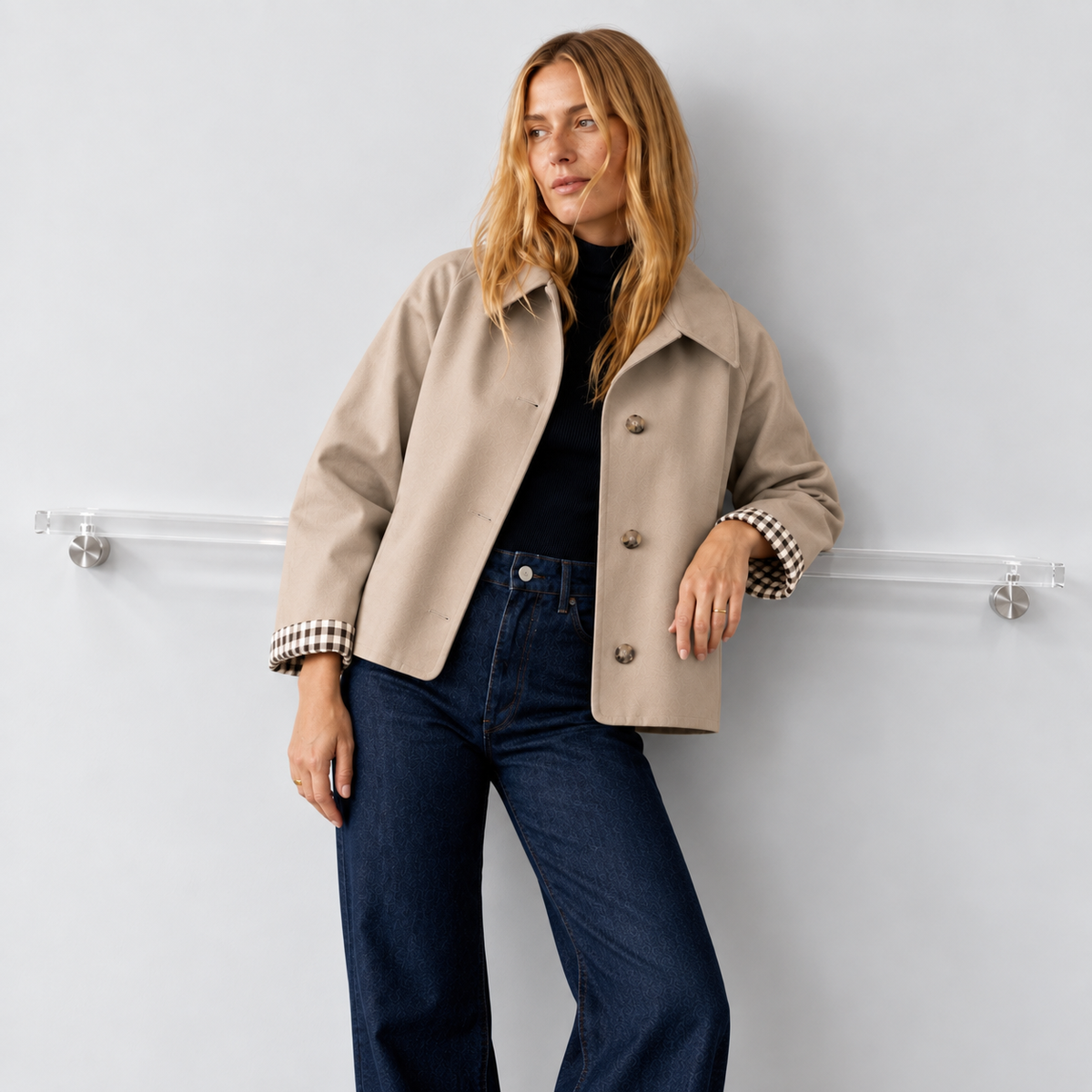 Cropped Trenchjacka